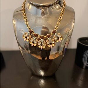 J. Crew Gold  Floral Necklace
